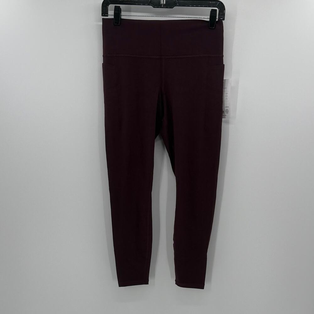 Athleta Women's Transcend Stash Tights - Burgundy - Large - New with tags